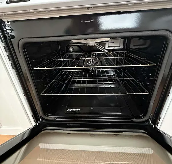 Inside gas oven