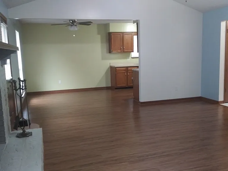 Great room and dining area.