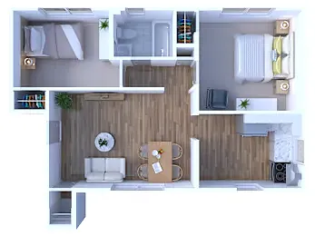 Floor plan Two Bedroom