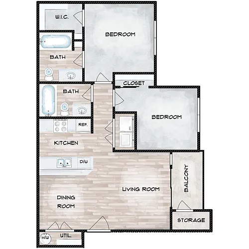 Floor plan 2X2 C1