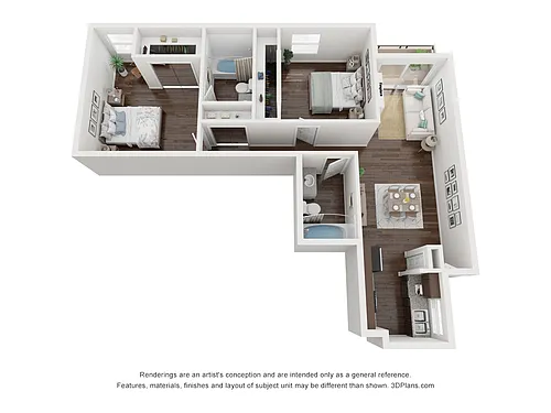 Floor plan Two Bedroom B
