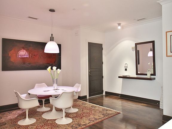 dining area and entry