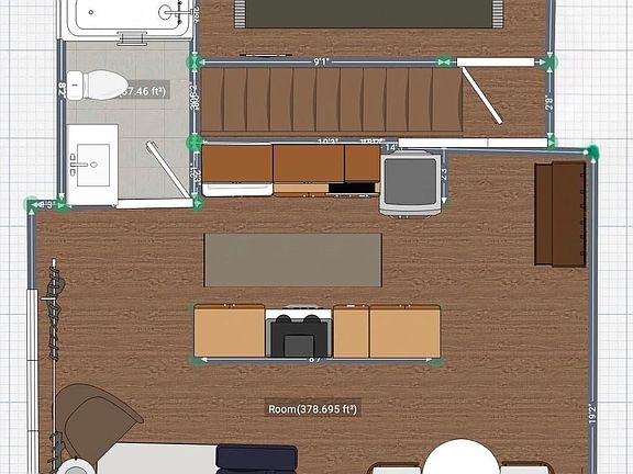 Floorplan and Potential Layout to Scale