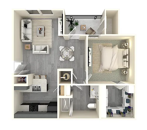 Floor plan 1 X 1
