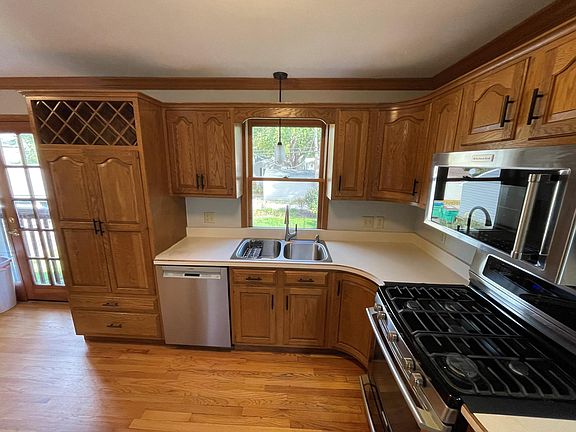 Skylight provides comfortable lighting in kitchen