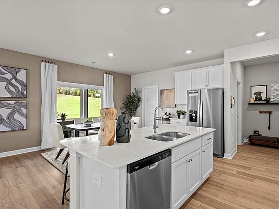 Kitchen in the Brentwood floorplan at a Meritage Homes community in Greenville, SC.