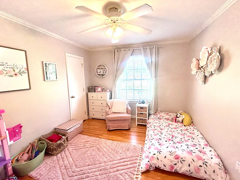 Bedroom number 3, closet with shelving and extra storage space.