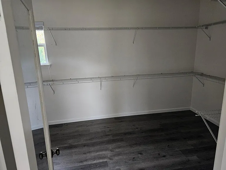 Upstairs walking closet