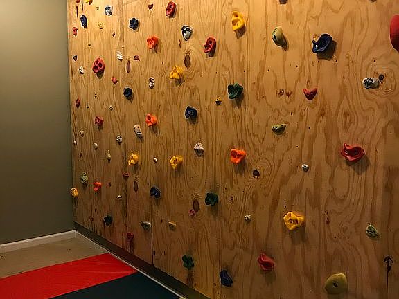 Rock wall family room