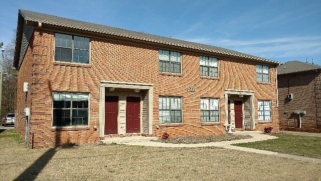 Front view of building