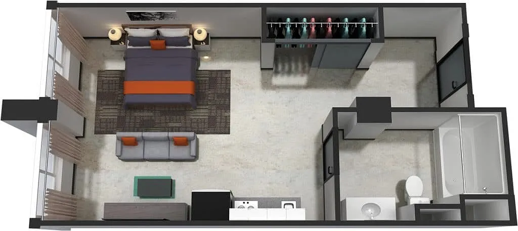 Floor plan Studio A