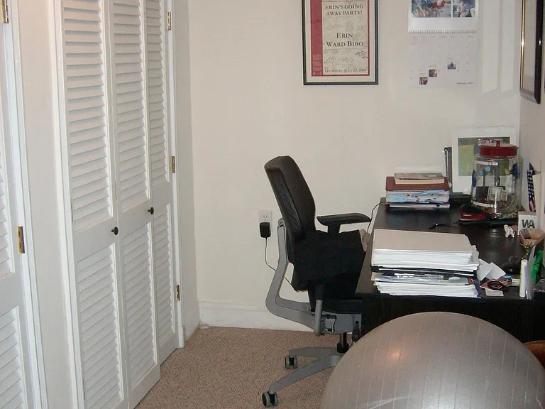 Able closet space and a spare room.