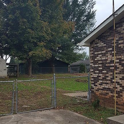 Big backyard with mature shade