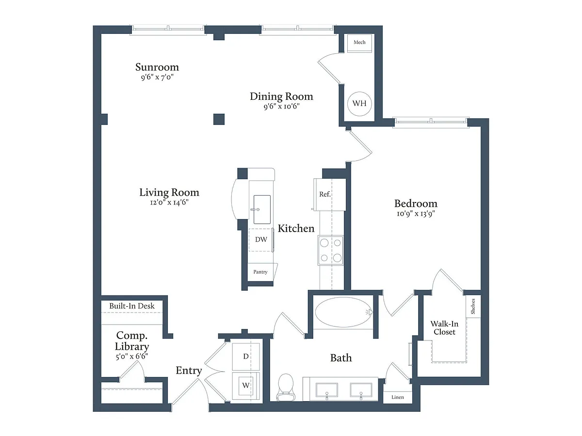 Floor plan 1x1G