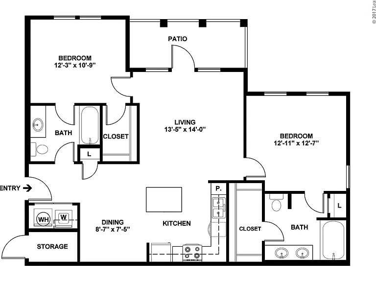 B2: Beds - 2: Baths - 2: SqFt Range - 1085 to 1085