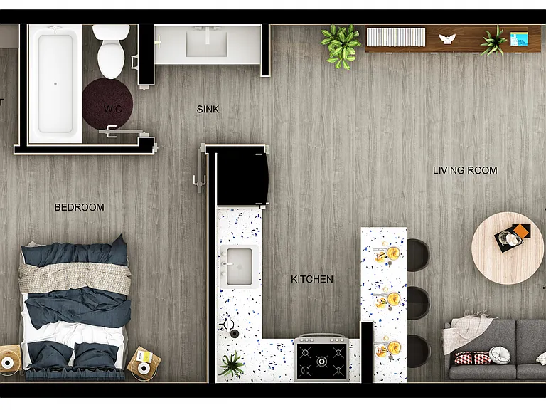 Seventh 1x1 floorplan - reno Seventh 1x1 floorplan - reno