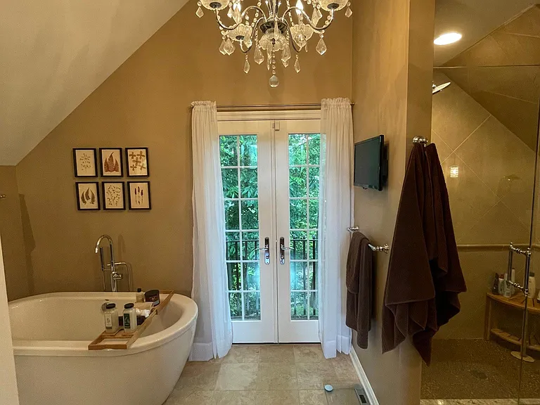 Master bath with Juliet balcony