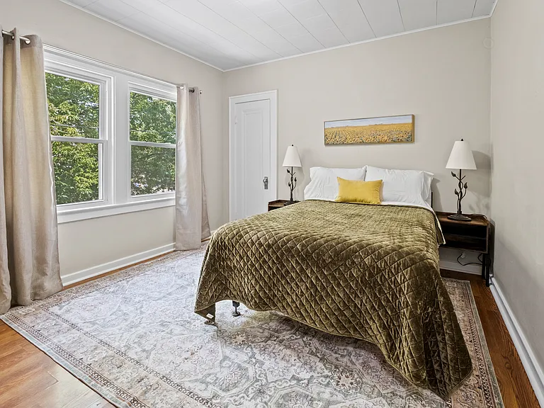 bedroom decorated