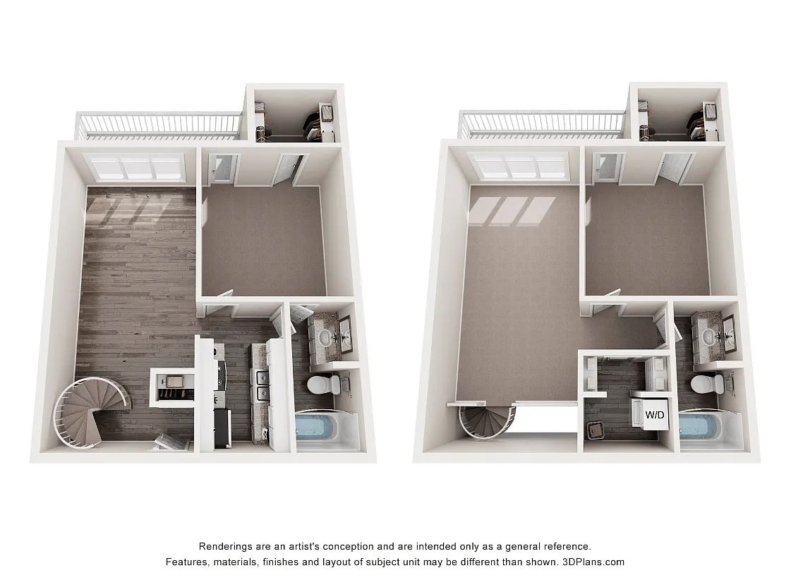 Floor plan 2 Bed 2.5 Bath Summit Renovated