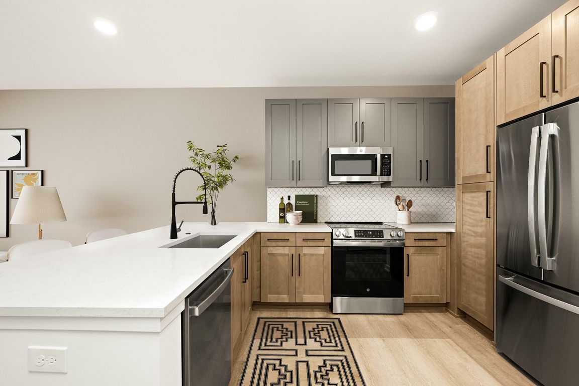 Elevated kitchens wtih stainless steel appliances