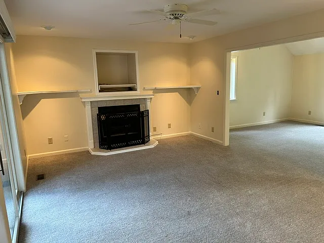Cozy family room with gas fireplace