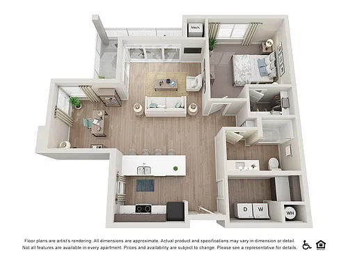 Floor plan 1X1-831