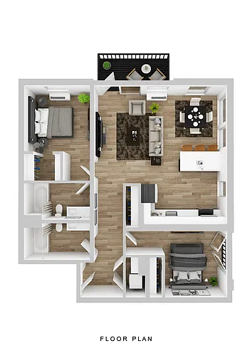 Floor plan Broadrock - 2 Bed A3 Medium Balcony
