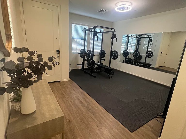1st floor living area, great space for a workout!