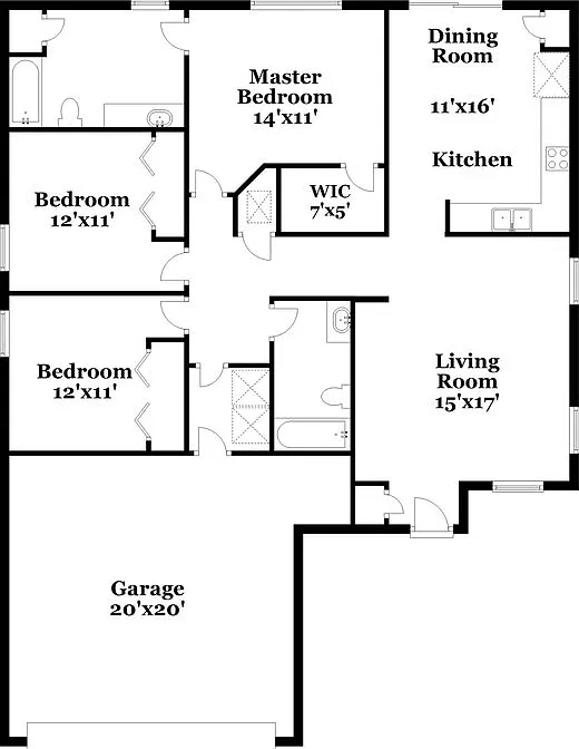 3 bed, 2.0 bath, 1336 sqft, $1,845 — Photo 2