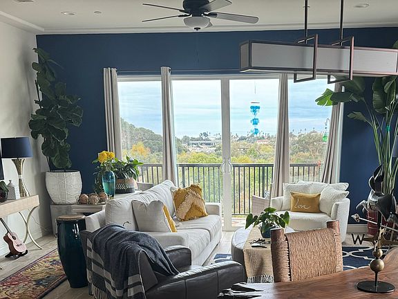 Ocean views from living rooms and bedrooms. This is the upstairs living room