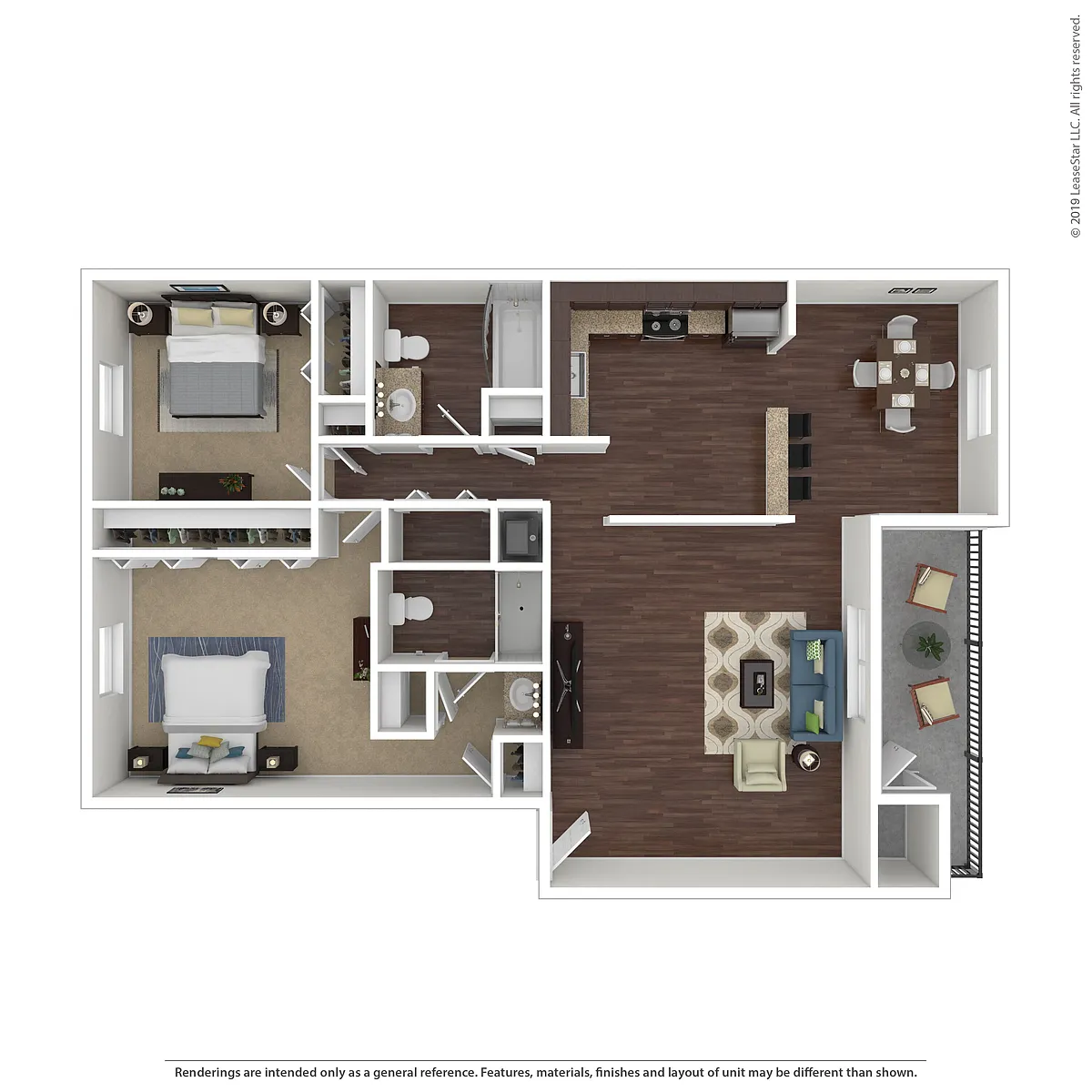 Floor plan Dorsay - 2x2