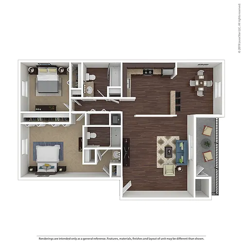 Floor plan Dorsay - 2x2