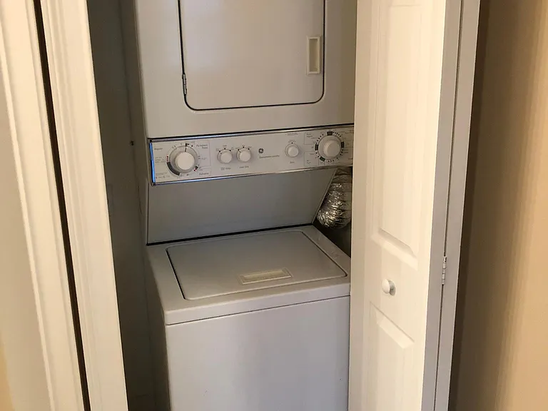 Stacked washer and dryer