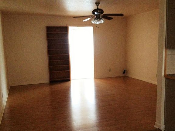 Living room with built-in bookshelf