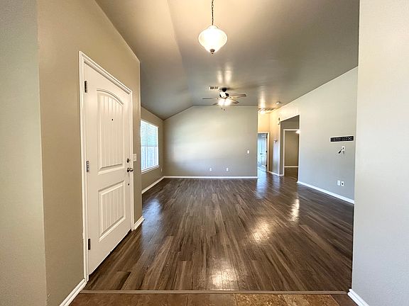 Living room view from dining area.