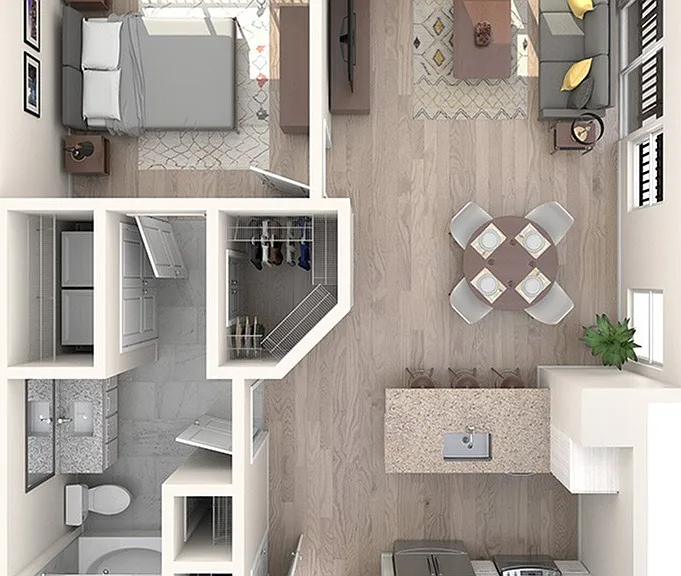 1 Bedroom 1 Bath 1 Bedroom 1 Bath