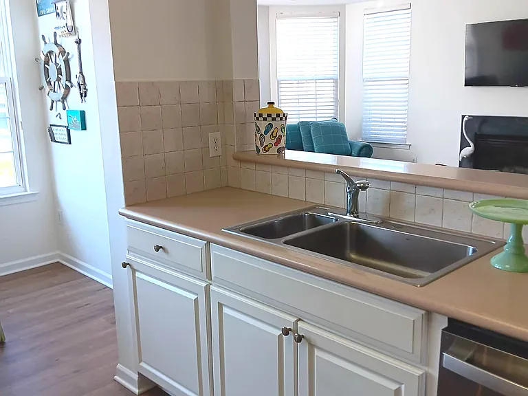 Kitchen is open to living area