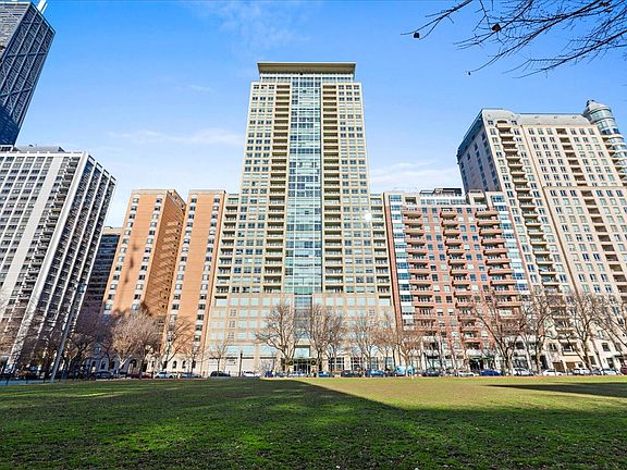 The Pearson is near Lake Michigan and sits on the north side of Lake Shore Park, giving open views of the park, city and lake to this stunning south facing home.