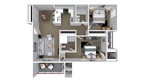Floor plan 2x2-914-Full Renovation-Gray and White