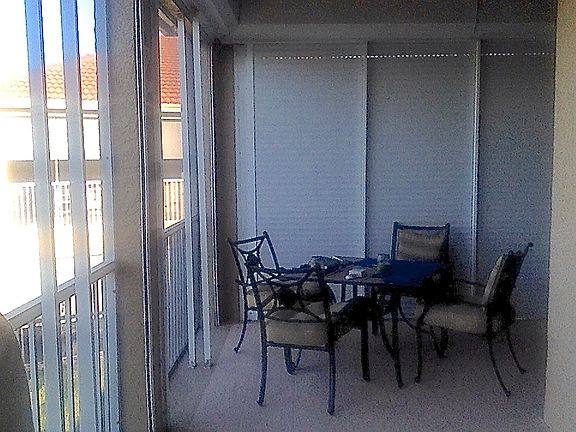 View of lanai shutters
