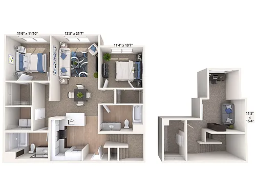 Floor plan B14L-A-Two
