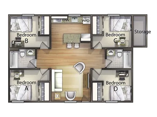 Floor plan D1 Floor Plan