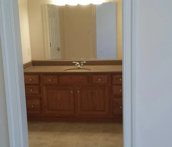 Bathroom viewed from BR
