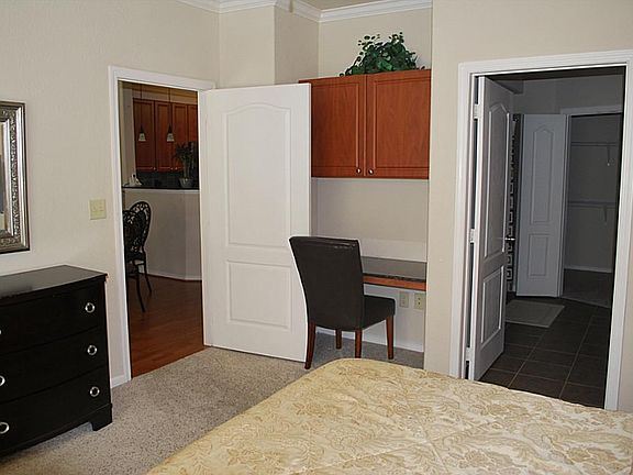 Bedroom with office area