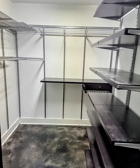 HUGE closet with built in shelves