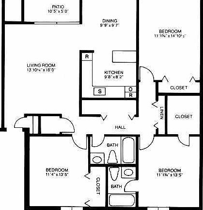 3 BEDROOM FLOOR PLAN