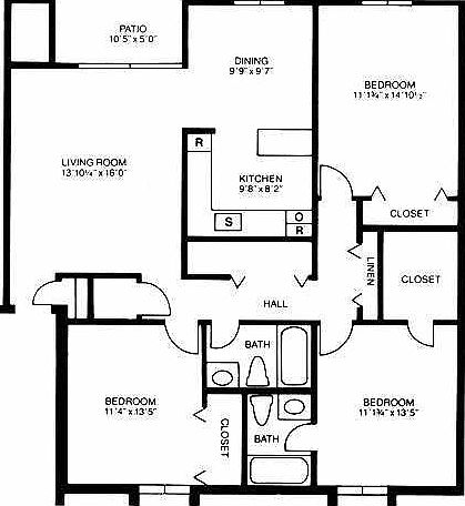 3bedroom floor plan