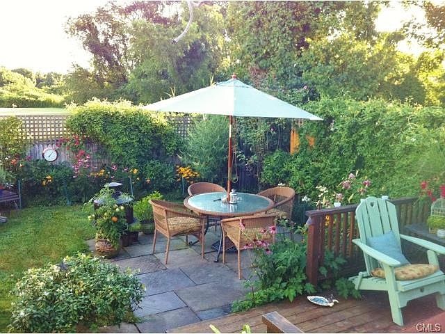 Back yard patio and gardens