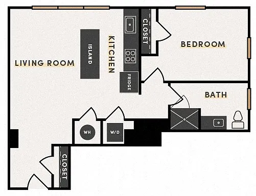 Floor plan 1 Bed H