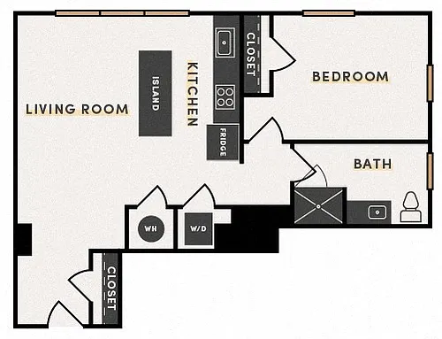 Floor plan 1 Bed F